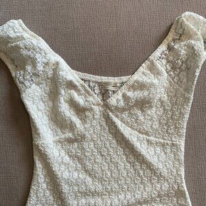 Urban Outfitters White Lace Top, Size Medium